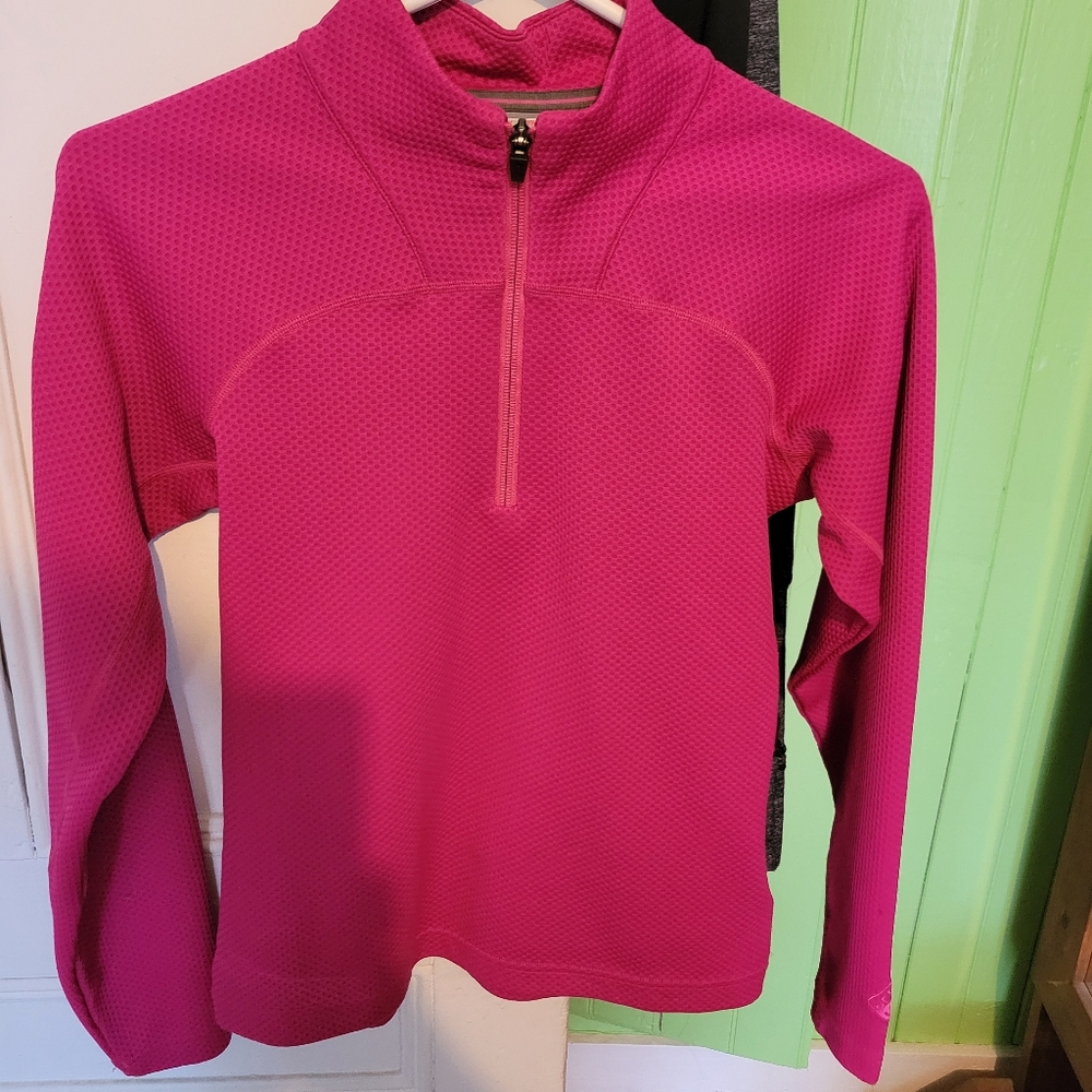 Vibrant Pink Quarter-Zip Pullover